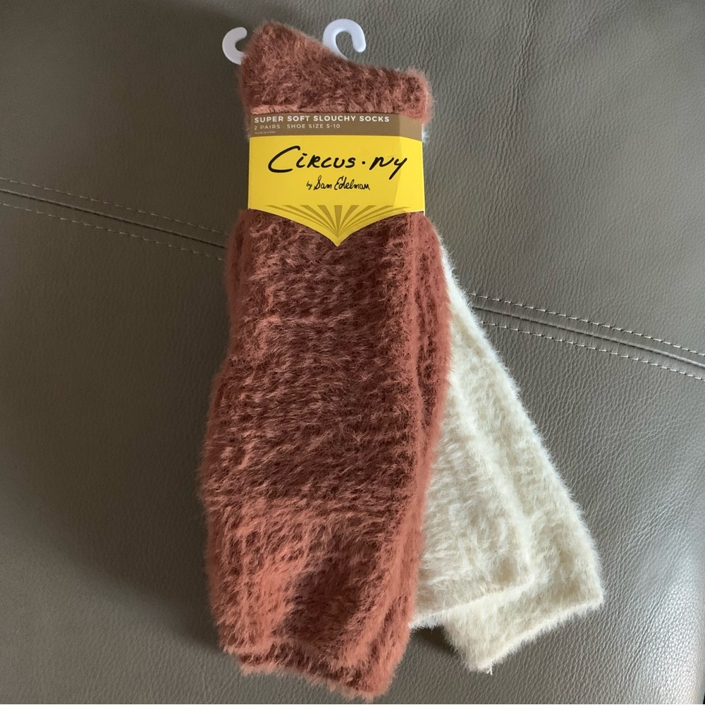 Sam Edelman Fuzzy Cream Socks